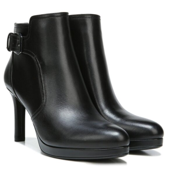 Naturalizer Tatum Womens Leather Ankle Booties - Picture 1 of 10